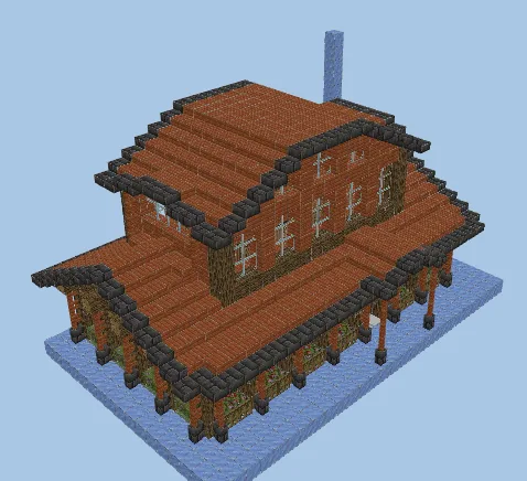 Cozy Rustic Cabin Minecraft schematic preview