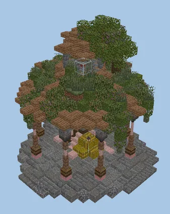 Cozy Rustic Medieval Arbor Minecraft schematic preview