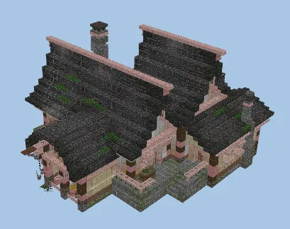 Cozy Rustic Survival Shelter Minecraft schematic preview