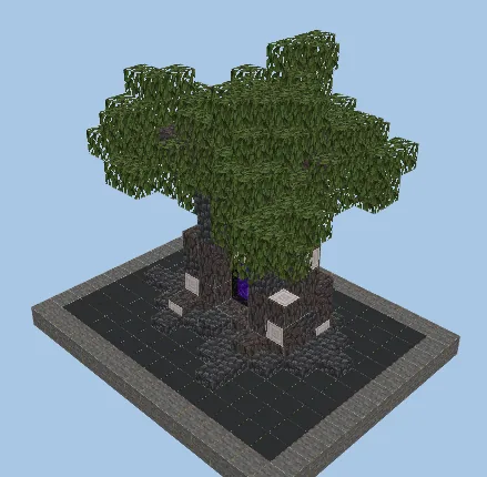 Creepy Pale Oak Tree Nether Portal Schematic Minecraft schematic preview