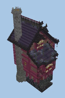 Crimson Root Mansion Structure Minecraft schematic