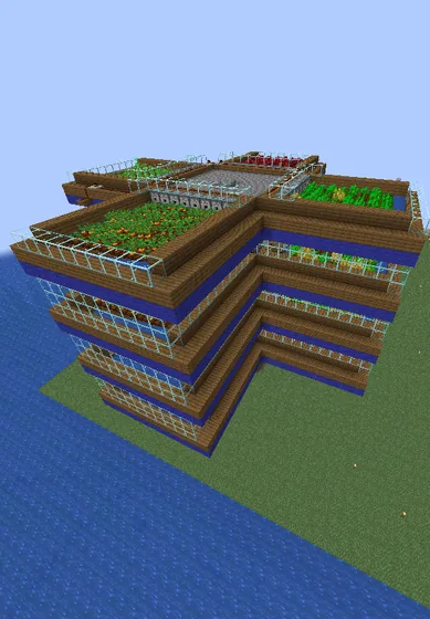 Automatic Crop Farm Minecraft schematic