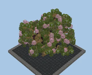 Custom Azalea Tree Structure Minecraft schematic