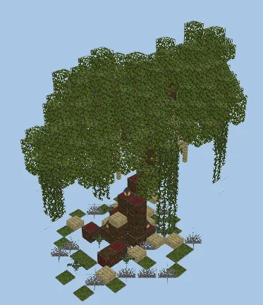 Custom Hanging Tree Design Minecraft schematic