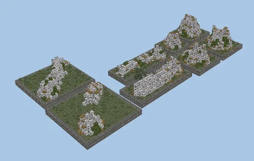 Custom Jungle Fallen Trees Pack Minecraft schematic preview