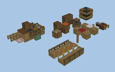 Custom Medieval Decorative Elements for Minecraft Worlds Minecraft schematic preview