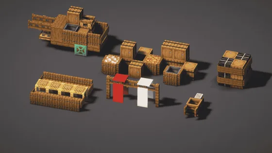 Custom Medieval Decorative Elements for Minecraft Worlds Minecraft schematic
