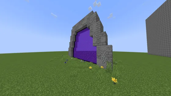 Custom Nether Portal Design Minecraft schematic