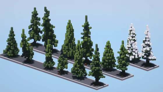 Custom Spruce Trees Pack Build Minecraft schematic