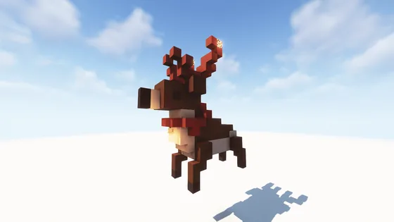 Cute Christmas Reindeer Statue Minecraft schematic