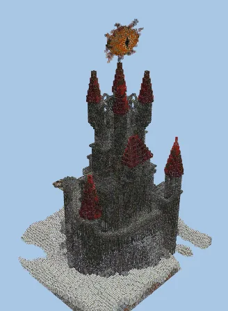 Dark Fantasy Castle Structure Minecraft schematic preview
