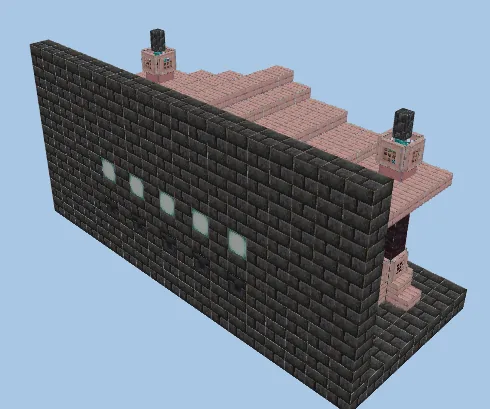 Dark Oak and Deeplate Trading Hall Minecraft schematic preview