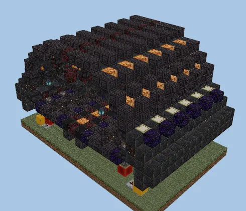 Dark Themed Trading Hall Structure Minecraft schematic