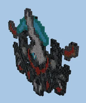 Darkrai Pixel Art Build Minecraft schematic preview