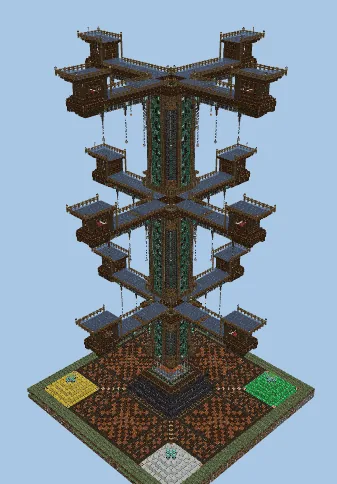 Decorated Iron Farm With Auto Storage Minecraft schematic preview