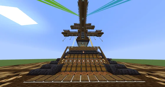 Decorated Iron Farm With Auto Storage Minecraft schematic