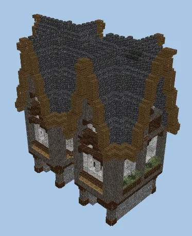 Decorated Medieval Home Schematic for Minecraft Survival Minecraft schematic