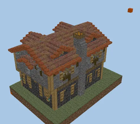 Decorated Stone Farm Build Minecraft schematic
