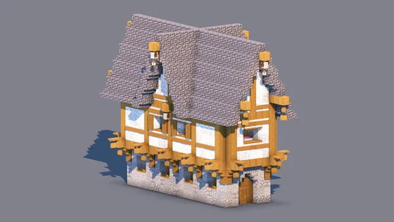 Decorated Survival Medieval Home Minecraft Schematic Minecraft schematic