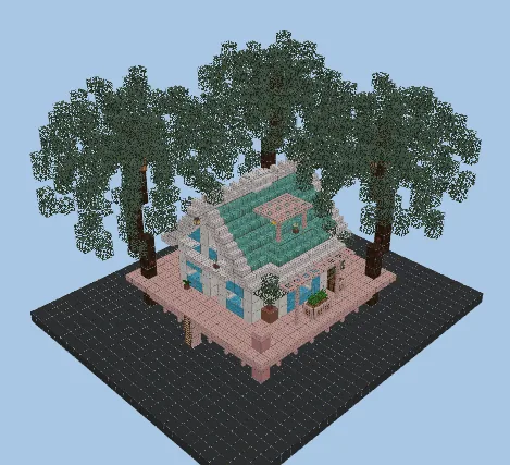 Decorated Tropical Stilt House for Coastal Minecraft Biomes Minecraft schematic