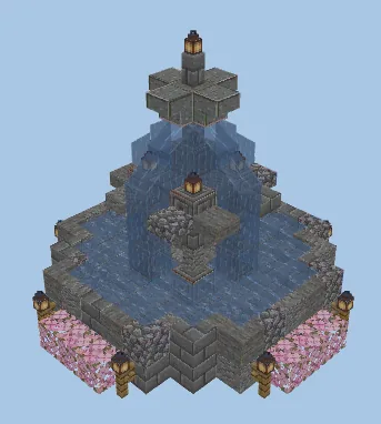 Elegant Decorative Fountain Minecraft schematic preview