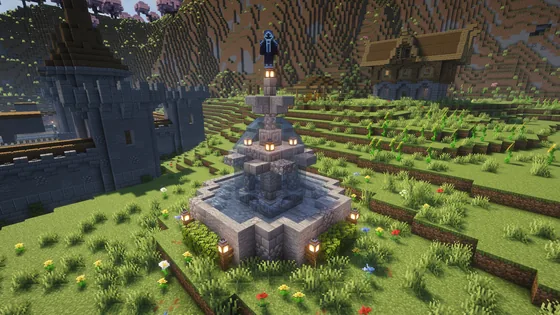 Elegant Decorative Fountain Minecraft schematic
