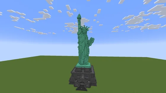 Deepslate Statue of Liberty Minecraft Schematic Minecraft schematic