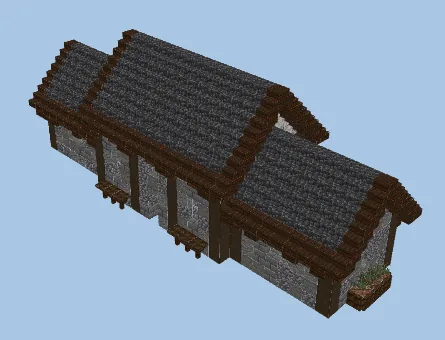 Detailed Medieval Home Survival House Schematic Minecraft schematic preview