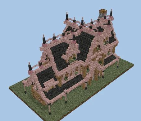 Detailed Medieval Residence with Furnished Interior Minecraft schematic preview