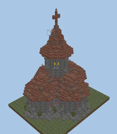 Detailed Small Chapel Structure Minecraft schematic preview