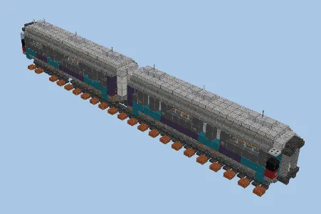 Diesel Passenger Train Minecraft schematic