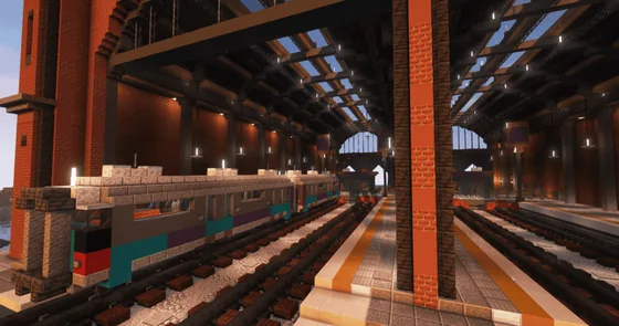 Diesel Passenger Train Minecraft schematic