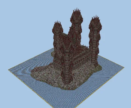 Dracula's Castle on Crimson Island Minecraft schematic preview