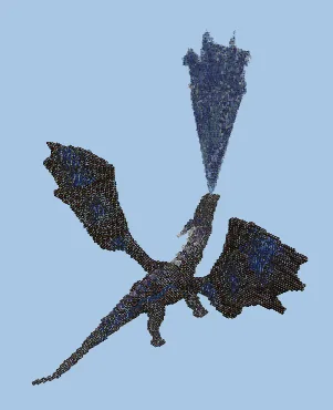 Dragon Extended Wings Statue Minecraft schematic preview