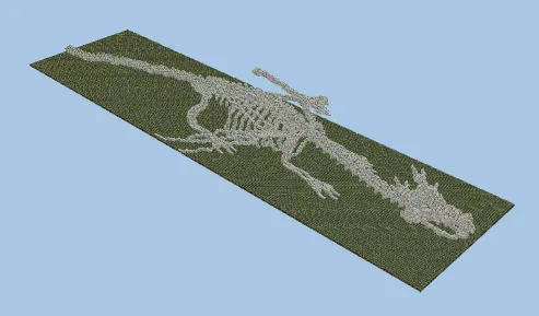 Dragon Skeleton Structure Minecraft schematic