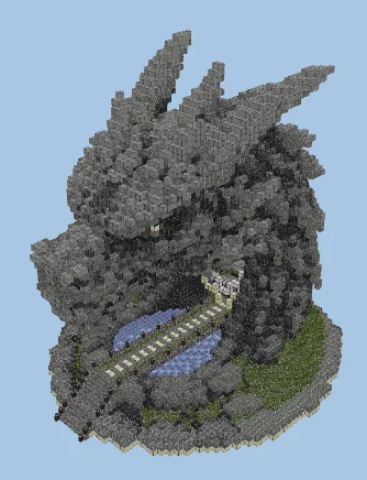 Dragon Themed Nether Portal Custom Build Minecraft schematic preview