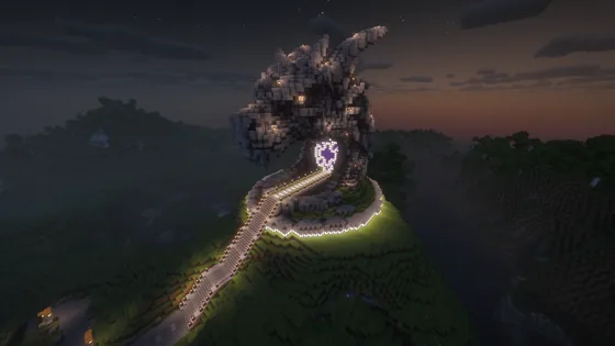 Dragon Themed Nether Portal Custom Build Minecraft schematic