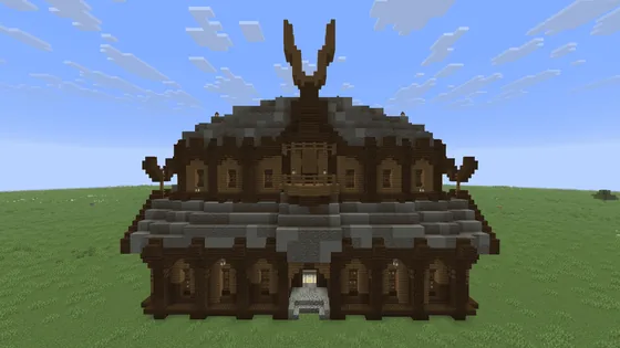Dual Villager Breeder with Nordic Exterior Minecraft schematic