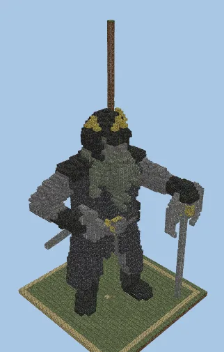 Dwarf Warrior Guardian Monument Minecraft schematic preview
