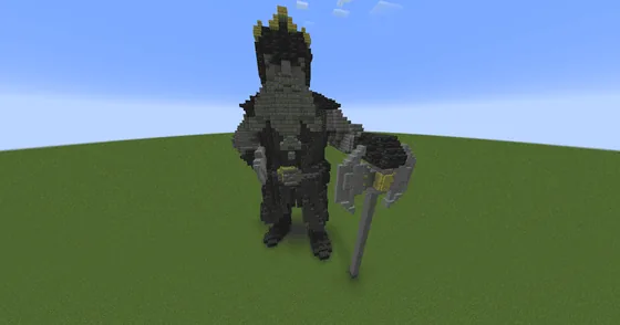 Dwarf Warrior Guardian Monument Minecraft schematic
