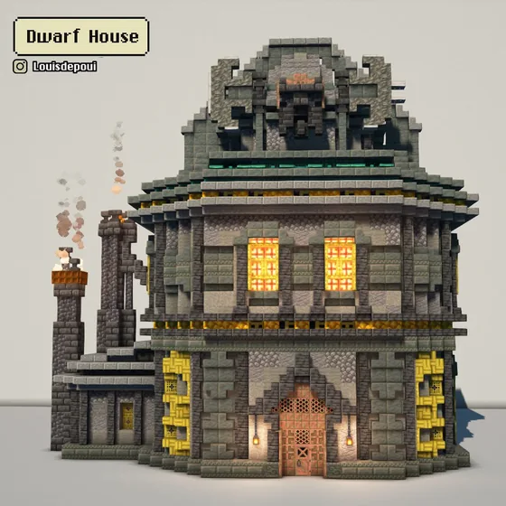 Dwarven Dwelling Structure Minecraft schematic