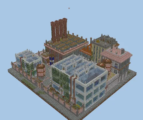 Functional Dye Factory and Flower Farm Minecraft schematic
