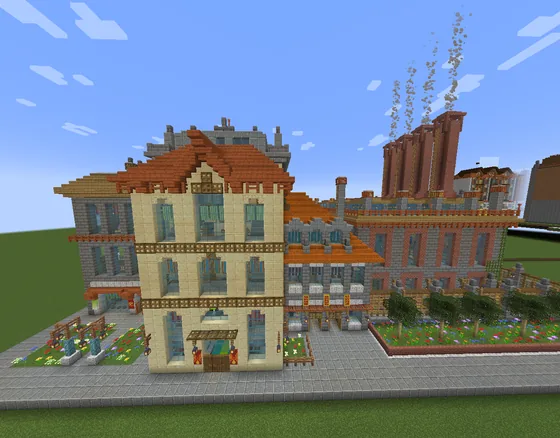 Functional Dye Factory and Flower Farm Minecraft schematic