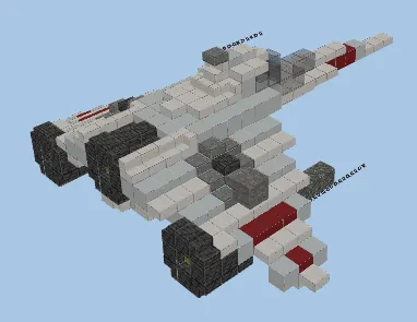 E-Wing Starfighter Replica Minecraft schematic