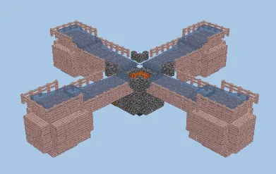 Early Game Iron Farm Structure Minecraft schematic