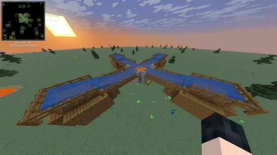 Early Game Iron Farm Structure Minecraft schematic