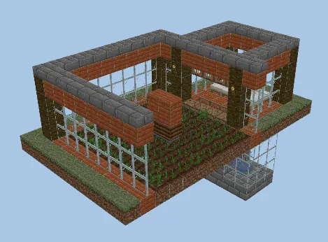 Early Game Villager Breeding Station Minecraft schematic