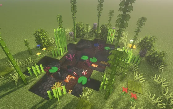 Easy Japanese Pond Minecraft schematic