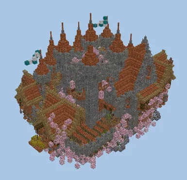 Easy Mini Castle Build Minecraft schematic