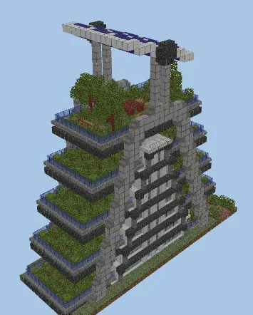 Eco-Friendly Sci-Fi Structure Minecraft schematic